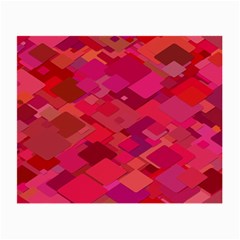 Red Background Pattern Square Small Glasses Cloth by Sapixe