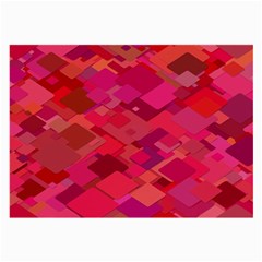 Red Background Pattern Square Large Glasses Cloth