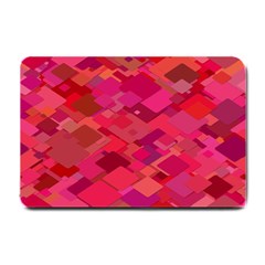 Red Background Pattern Square Small Doormat  by Sapixe