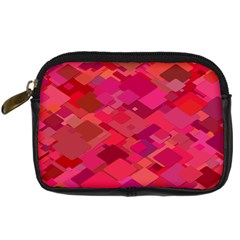 Red Background Pattern Square Digital Camera Cases by Sapixe