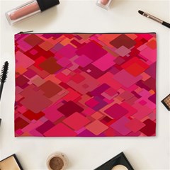 Red Background Pattern Square Cosmetic Bag (xl) by Sapixe