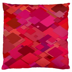 Red Background Pattern Square Large Cushion Case (one Side) by Sapixe