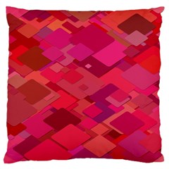 Red Background Pattern Square Large Flano Cushion Case (two Sides) by Sapixe