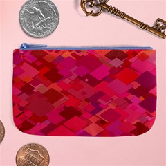 Red Background Pattern Square Large Coin Purse by Sapixe