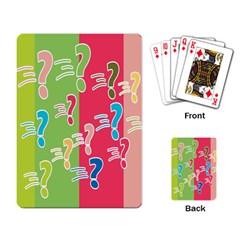 Question Mark Problems Clouds Playing Card by Sapixe