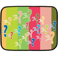 Question Mark Problems Clouds Double Sided Fleece Blanket (mini)  by Sapixe