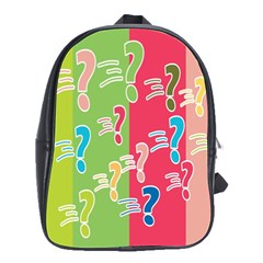 Question Mark Problems Clouds School Bag (large) by Sapixe