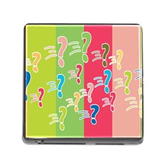 Question Mark Problems Clouds Memory Card Reader (square) by Sapixe