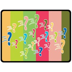 Question Mark Problems Clouds Fleece Blanket (large)  by Sapixe