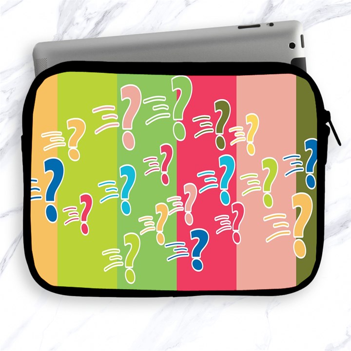 Question Mark Problems Clouds Apple iPad 2/3/4 Zipper Cases