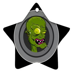 Zombie Pictured Illustration Ornament (star) by Sapixe