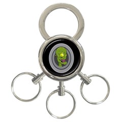 Zombie Pictured Illustration 3-ring Key Chains by Sapixe