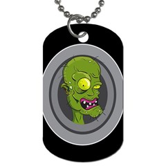 Zombie Pictured Illustration Dog Tag (one Side) by Sapixe