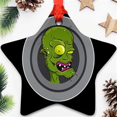 Zombie Pictured Illustration Star Ornament (two Sides) by Sapixe