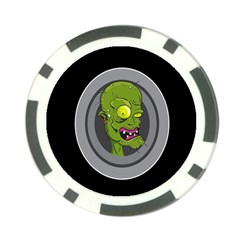 Zombie Pictured Illustration Poker Chip Card Guard (10 Pack) by Sapixe