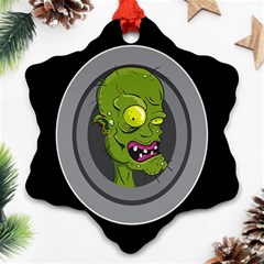 Zombie Pictured Illustration Snowflake Ornament (two Sides) by Sapixe