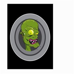 Zombie Pictured Illustration Large Garden Flag (two Sides) by Sapixe