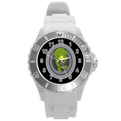 Zombie Pictured Illustration Round Plastic Sport Watch (l) by Sapixe