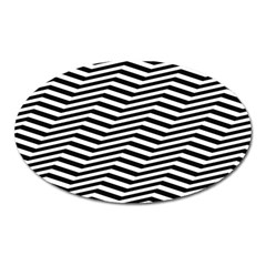 Zig Zag Zigzag Chevron Pattern Oval Magnet by Sapixe