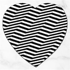 Zig Zag Zigzag Chevron Pattern Jigsaw Puzzle (heart) by Sapixe