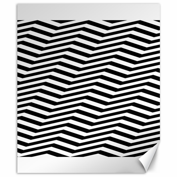 Zig Zag Zigzag Chevron Pattern Canvas 8  x 10 