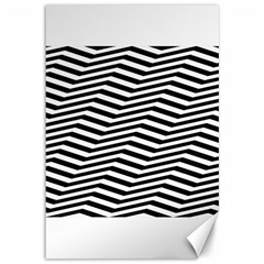 Zig Zag Zigzag Chevron Pattern Canvas 12  X 18   by Sapixe