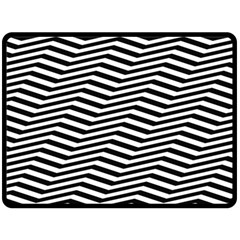 Zig Zag Zigzag Chevron Pattern Double Sided Fleece Blanket (large)  by Sapixe