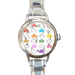 Stars Set Up Element Disjunct Image Round Italian Charm Watch by Sapixe