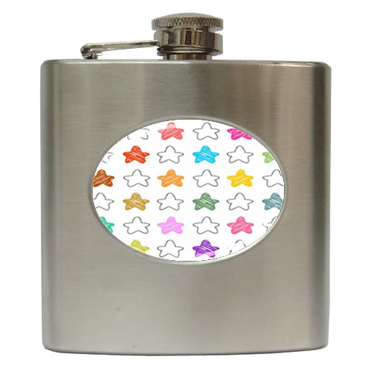 Stars Set Up Element Disjunct Image Hip Flask (6 oz)