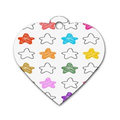 Stars Set Up Element Disjunct Image Dog Tag Heart (one Side) by Sapixe