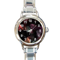 Crystals Background Design Luxury Round Italian Charm Watch