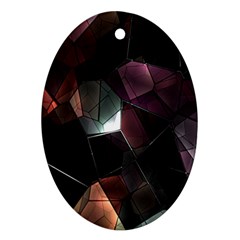 Crystals Background Design Luxury Ornament (oval) by Sapixe