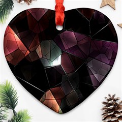 Crystals Background Design Luxury Ornament (heart) by Sapixe