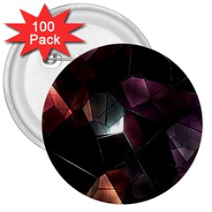 Crystals Background Design Luxury 3  Buttons (100 Pack)  by Sapixe