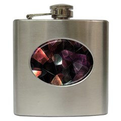 Crystals Background Design Luxury Hip Flask (6 Oz) by Sapixe