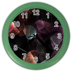 Crystals Background Design Luxury Color Wall Clocks by Sapixe