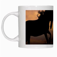 Horses Sunset Photoshop Graphics White Mugs by Sapixe