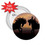 Horses Sunset Photoshop Graphics 2.25  Buttons (100 pack)  Front