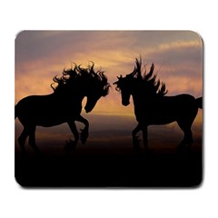 Horses Sunset Photoshop Graphics Large Mousepads by Sapixe