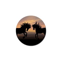 Horses Sunset Photoshop Graphics Golf Ball Marker (4 Pack) by Sapixe