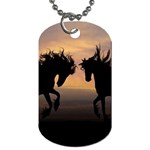 Horses Sunset Photoshop Graphics Dog Tag (Two Sides) Front