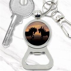 Horses Sunset Photoshop Graphics Button Necklaces by Sapixe