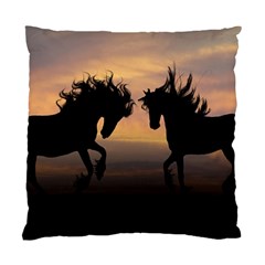 Horses Sunset Photoshop Graphics Standard Cushion Case (two Sides) by Sapixe