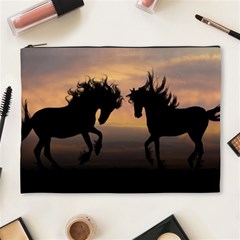 Horses Sunset Photoshop Graphics Cosmetic Bag (xl) by Sapixe