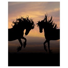 Horses Sunset Photoshop Graphics Drawstring Bag (small) by Sapixe