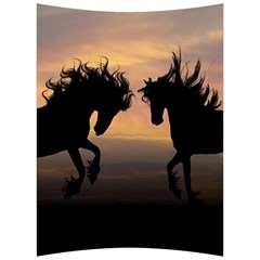 Horses Sunset Photoshop Graphics Back Support Cushion by Sapixe