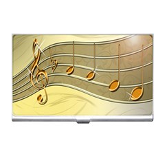 Music Staves Clef Background Image Business Card Holders by Sapixe