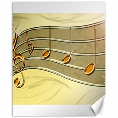 Music Staves Clef Background Image Canvas 16  X 20   by Sapixe