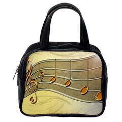 Music Staves Clef Background Image Classic Handbags (one Side) by Sapixe