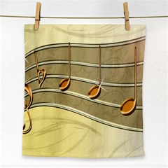 Music Staves Clef Background Image Face Towel by Sapixe